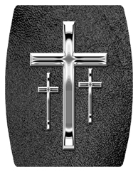 DAREC 517 SL SH BK Silver 3 Crosses Shimmer Black